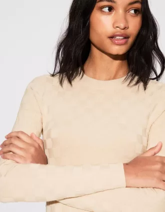 Miniabito a quadri testurizzati