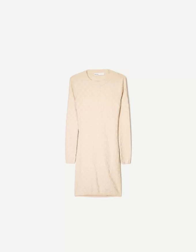 Miniabito a quadri testurizzati