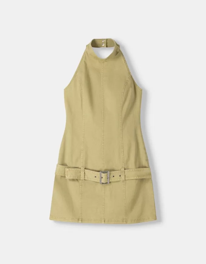 Miniabito alla caviglia con cintura