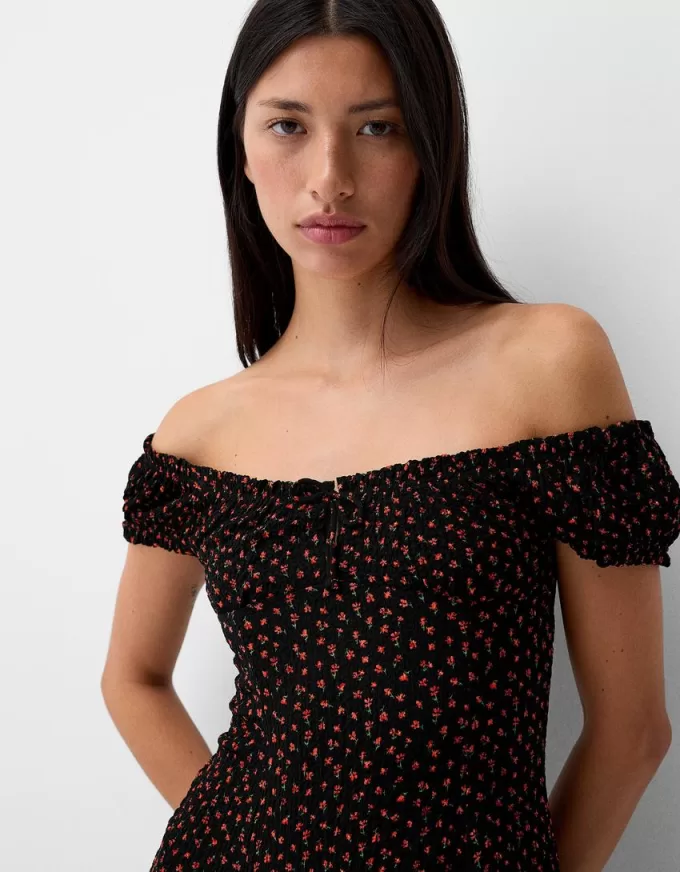 Miniabito con stampa floreale