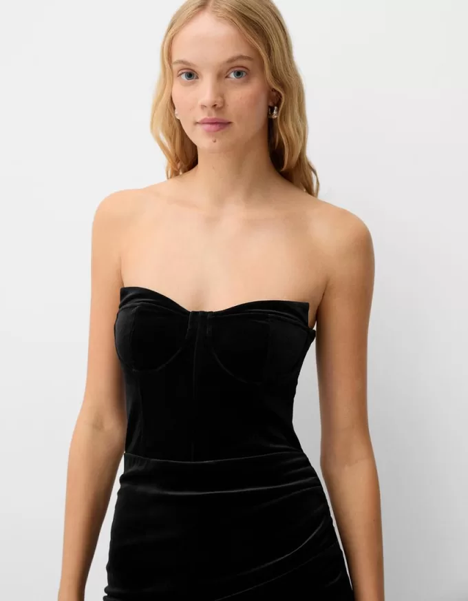 Miniabito in velluto