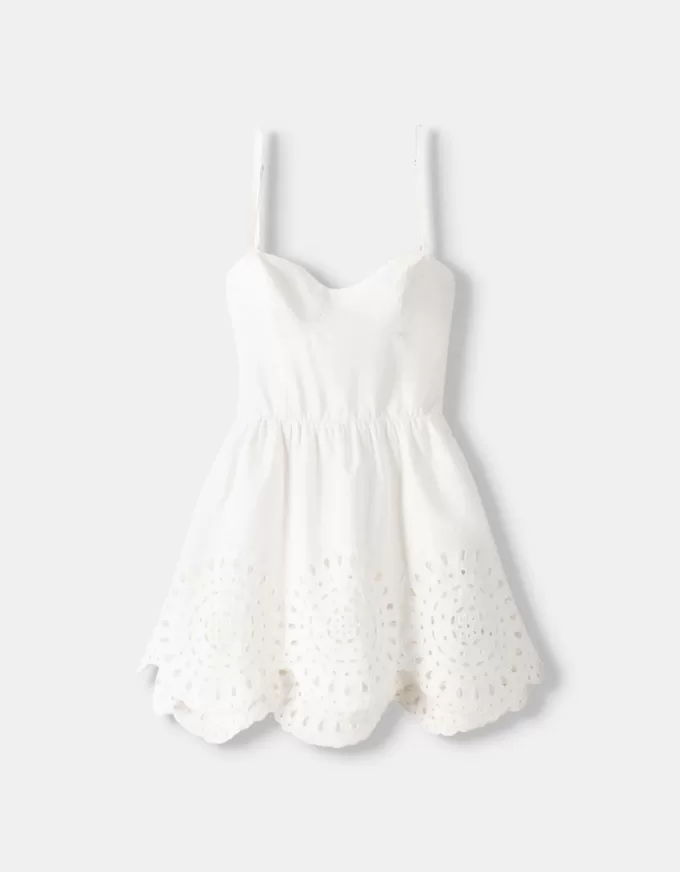 Miniabito svasato fustellato