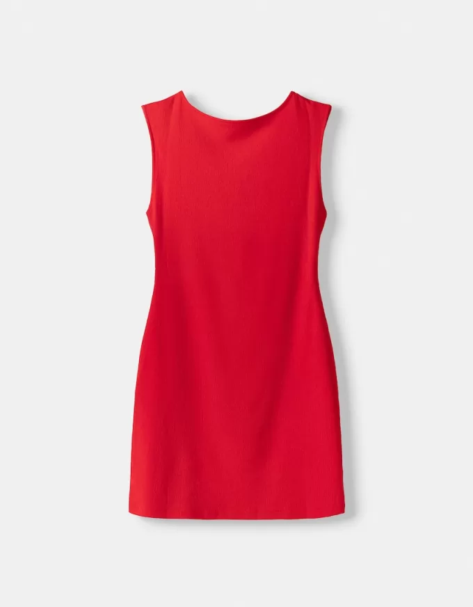 Miniabito testurizzato con schiena scoperta