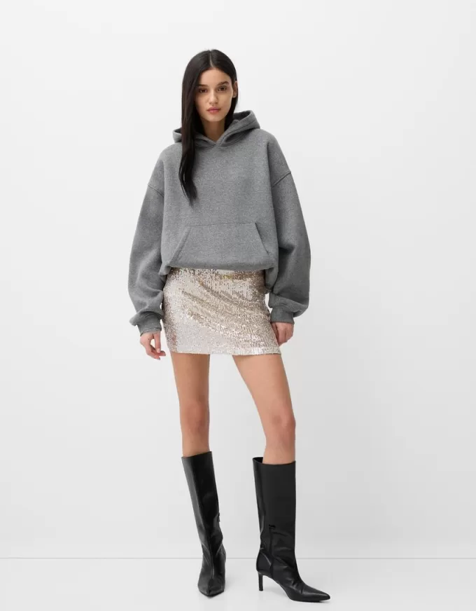 Minigonna con paillettes