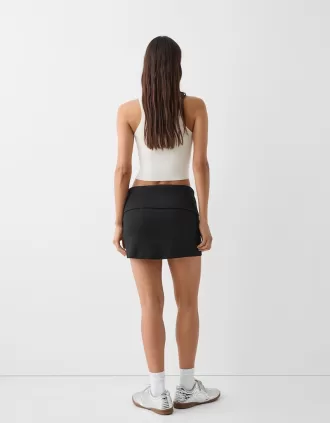 Minigonna con risvolto in vita