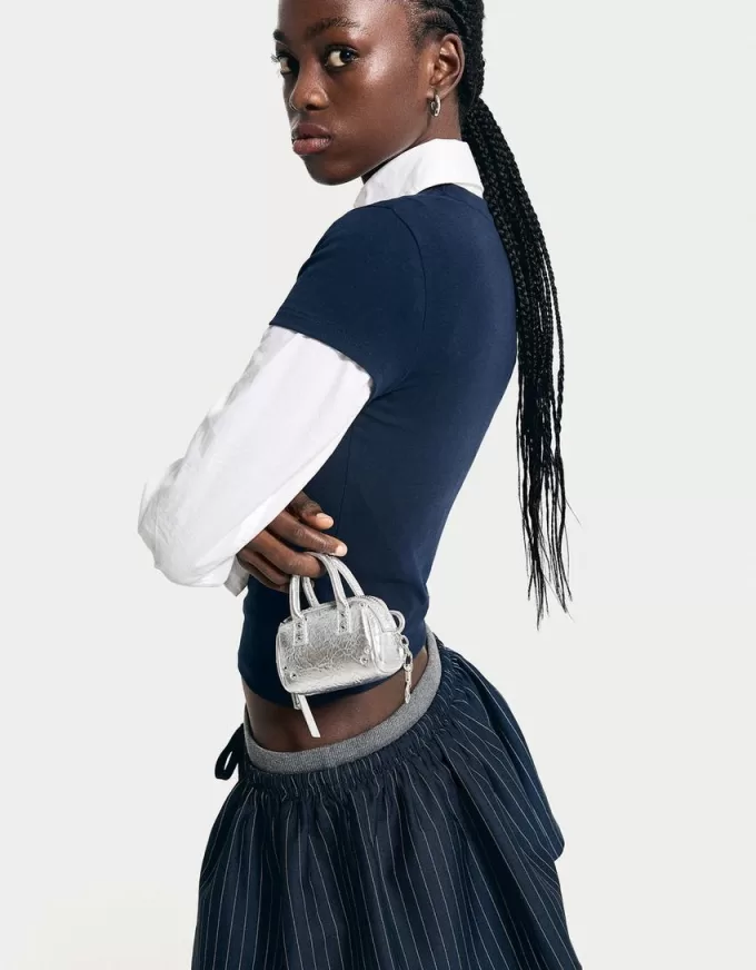 Minigonna con vita a contrasto