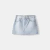 Minigonna in denim con strass