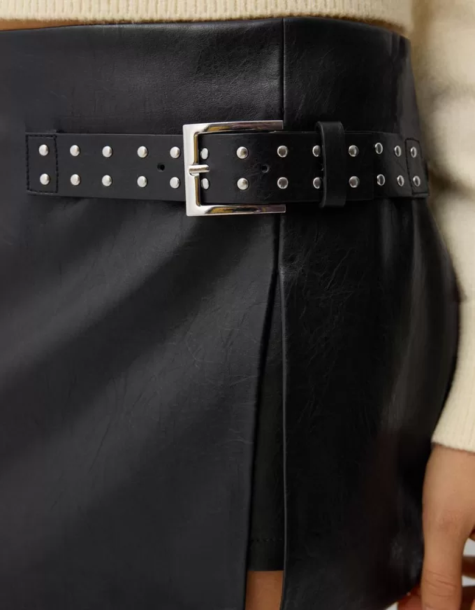 Minigonna in ecopelle