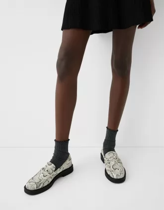 Mocassini bassi con stampa animalier