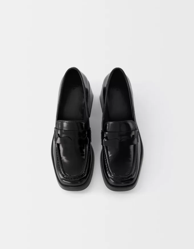 Mocassini con tacco alto