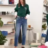 Mom jeans dalla vestibilità comoda a vita alta