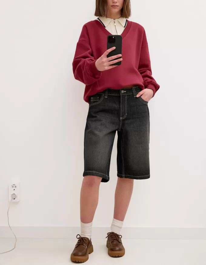 Pantaloncini larghi in denim