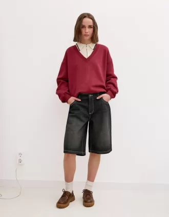 Pantaloncini larghi in denim