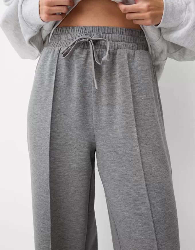 Pantaloni a gamba larga morbidi al tatto