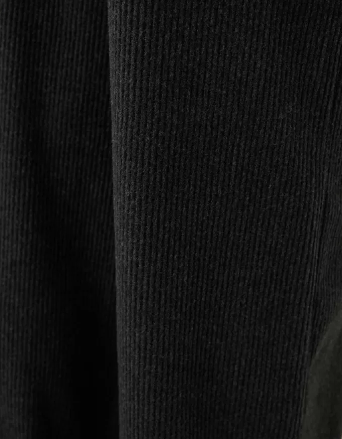 Pantaloni a gamba larga morbidi al tatto a costine