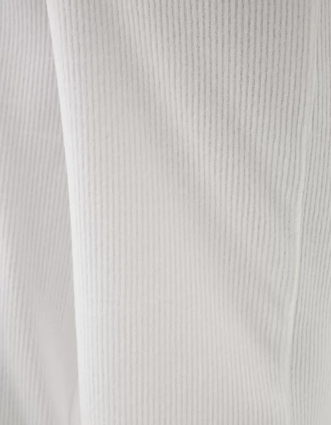 Pantaloni a gamba larga morbidi al tatto a costine