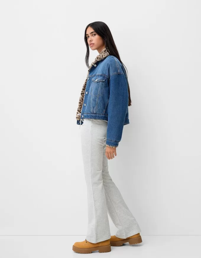 Pantaloni a zampa di peluche