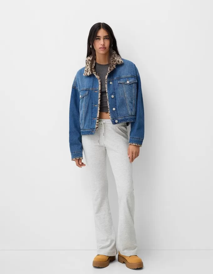 Pantaloni a zampa di peluche