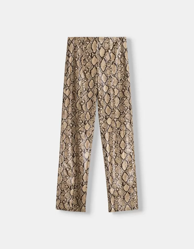 Pantaloni animalier effetto pelle