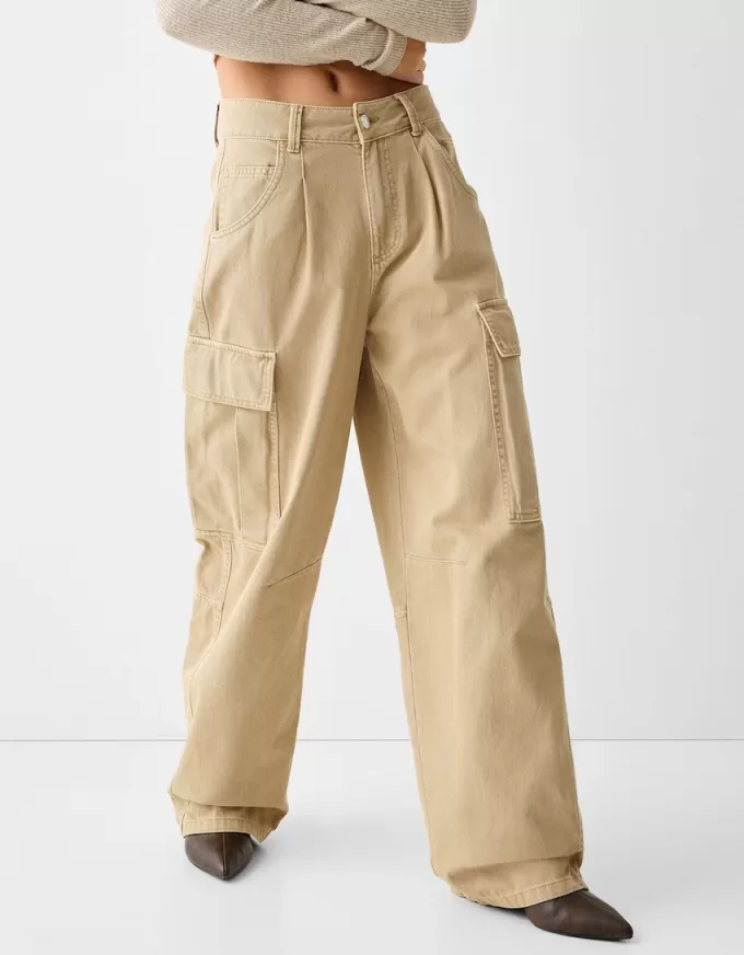 Pantaloni cargo da skater in twill