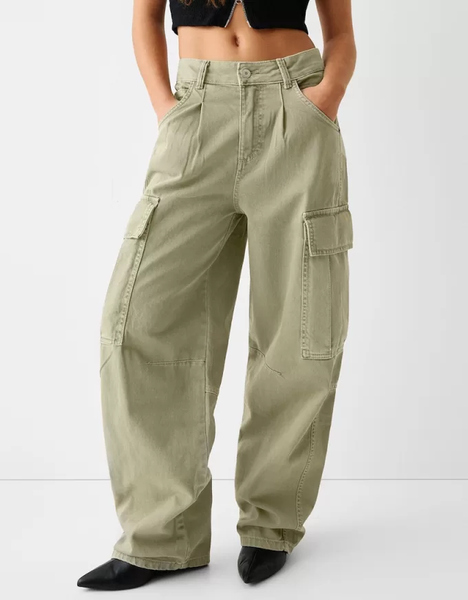Pantaloni cargo da skater in twill