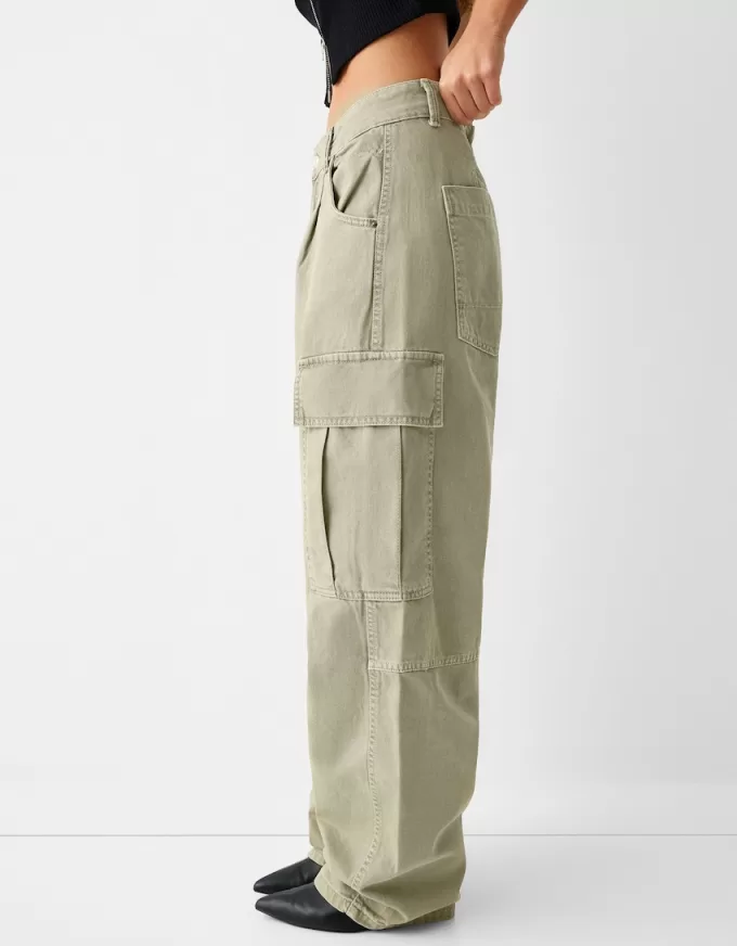 Pantaloni cargo da skater in twill