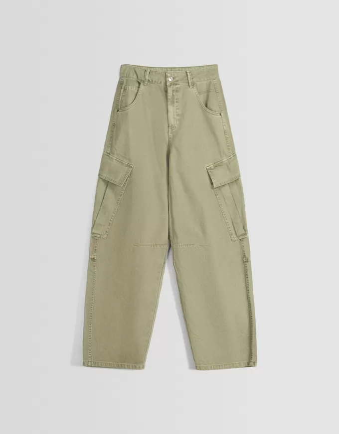 Pantaloni cargo da skater in twill