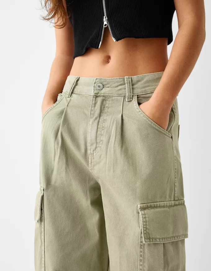 Pantaloni cargo da skater in twill