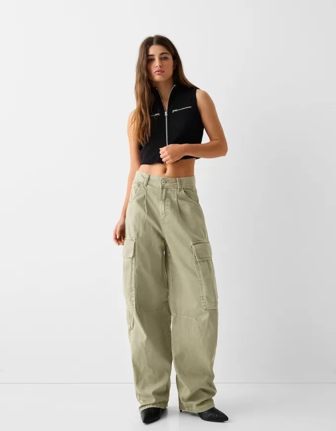 Pantaloni cargo da skater in twill
