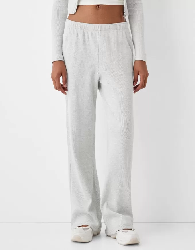 Pantaloni con texture waffle