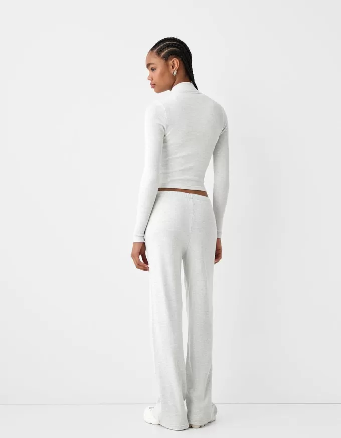 Pantaloni con texture waffle