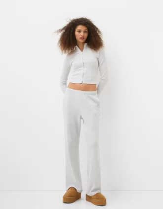 Pantaloni con texture waffle