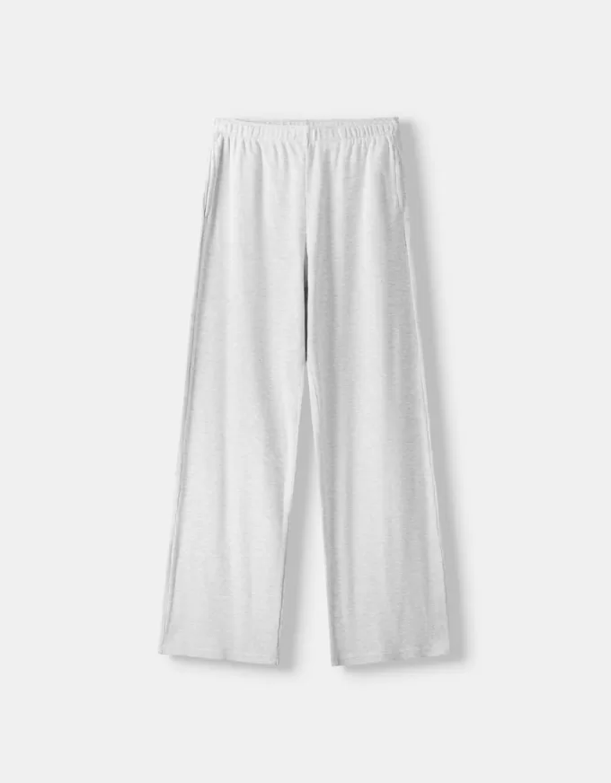 Pantaloni con texture waffle