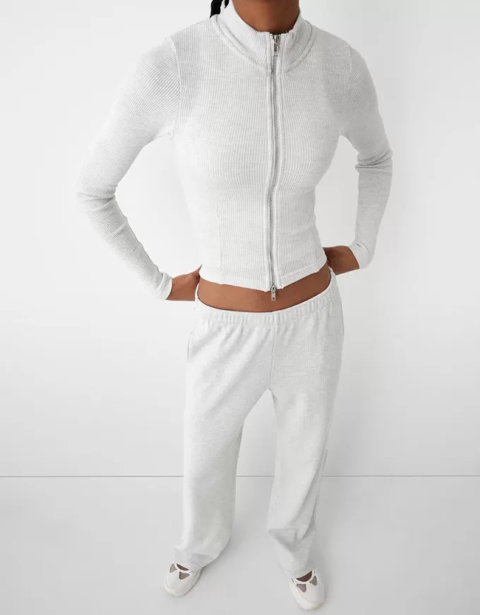 Pantaloni con texture waffle