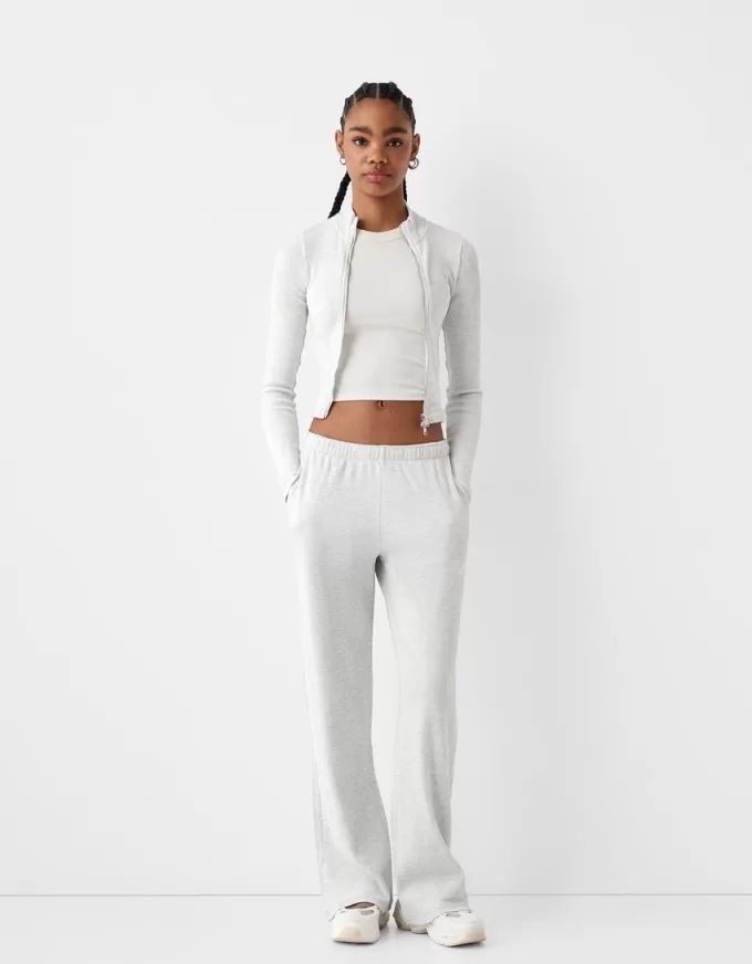 Pantaloni con texture waffle