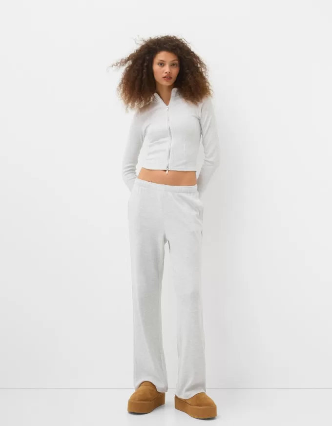 Pantaloni con texture waffle