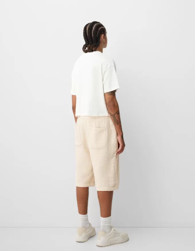 Pantaloni della tuta bermuda testurizzati