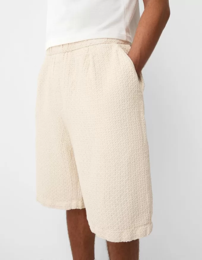 Pantaloni della tuta bermuda testurizzati