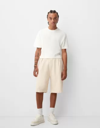 Pantaloni della tuta bermuda testurizzati