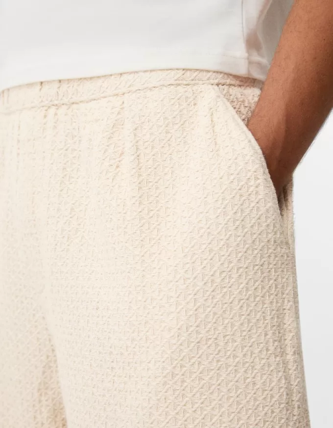 Pantaloni della tuta bermuda testurizzati