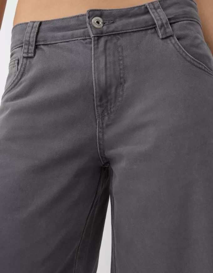 Pantaloni dritti in twill stampato