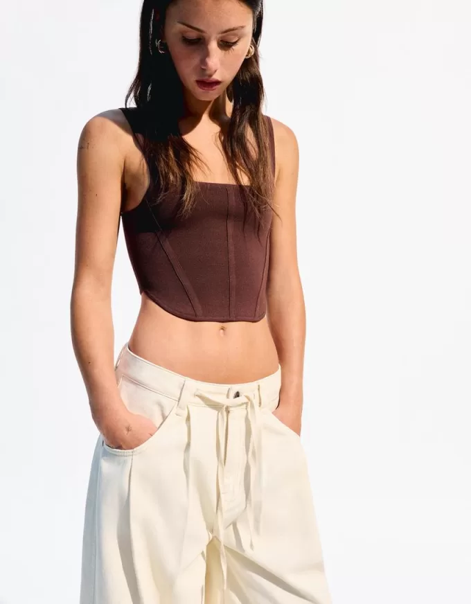 Pantaloni fluidi con pinces