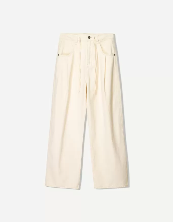 Pantaloni fluidi con pinces