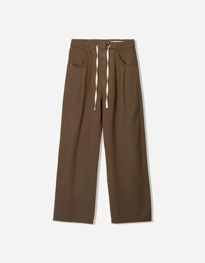 Pantaloni fluidi con pinces