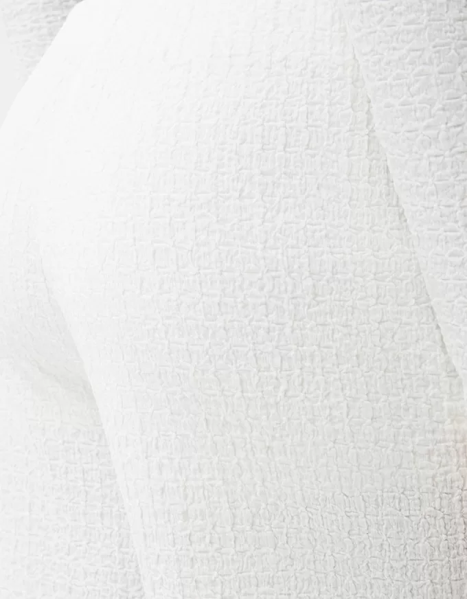 Pantaloni goffrati a gamba larga