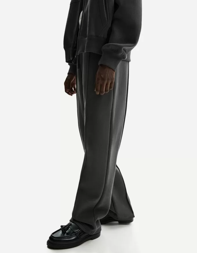 Pantaloni in felpa a gamba larga