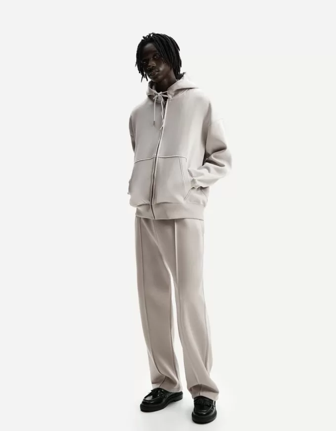 Pantaloni in felpa a gamba larga