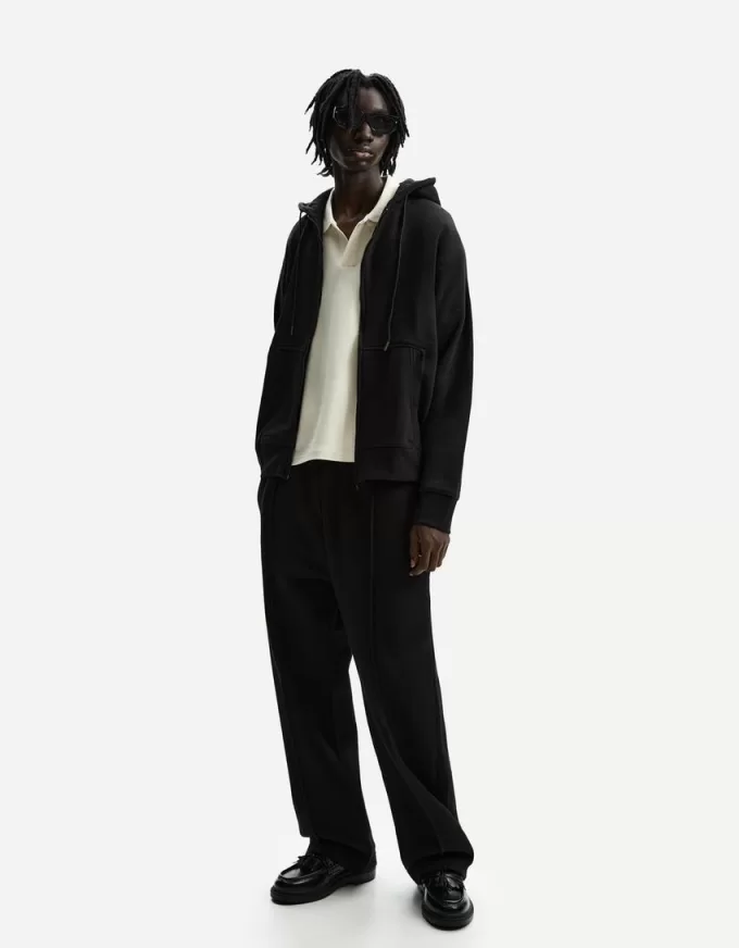 Pantaloni in felpa a gamba larga