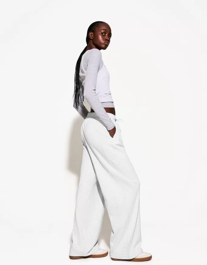 Pantaloni in felpa con cuciture laterali