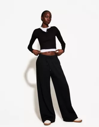 Pantaloni in felpa con cuciture laterali